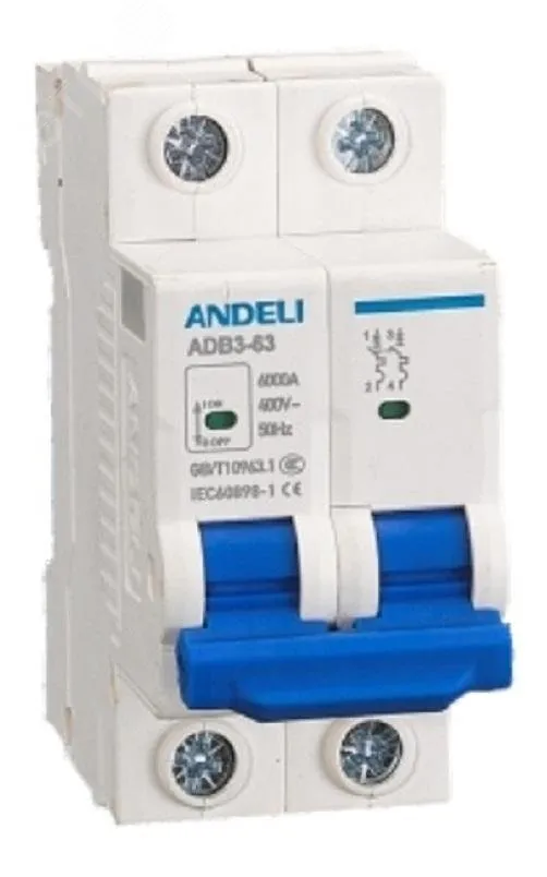 АВТ. ВЫКЛ. ADB3-63/2P 20A 6KA Х-КА C (AN