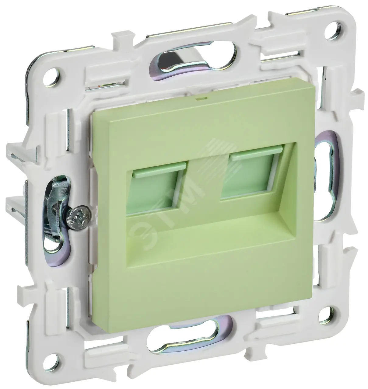 SKANDY Розетка компьютерная двойная RJ45 кат.5E SK-K03G мятный IEK SK-K20-1-K06