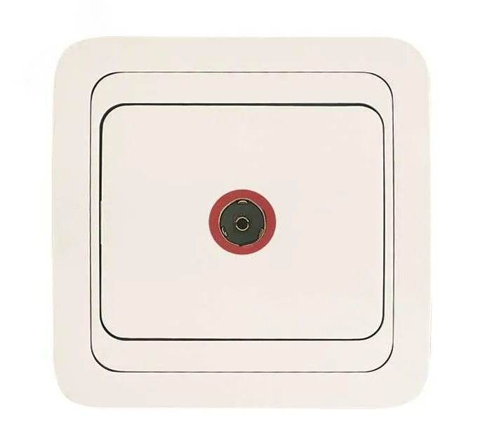 Розетка телевизионная TV 1-м СП Mimoza 16А IP20 бел./бел. 12007