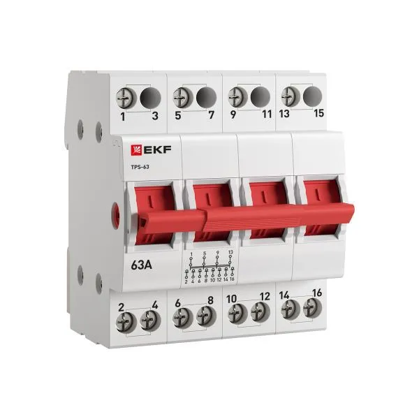 Переключатель трехпозиционный ТПС-63 4P 63А PROxima TPS463