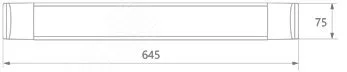 Светильник светодиодный ДПО-18вт 4500К 1700Лм IP20 металл (аналог ЛПО-2х18) 28728