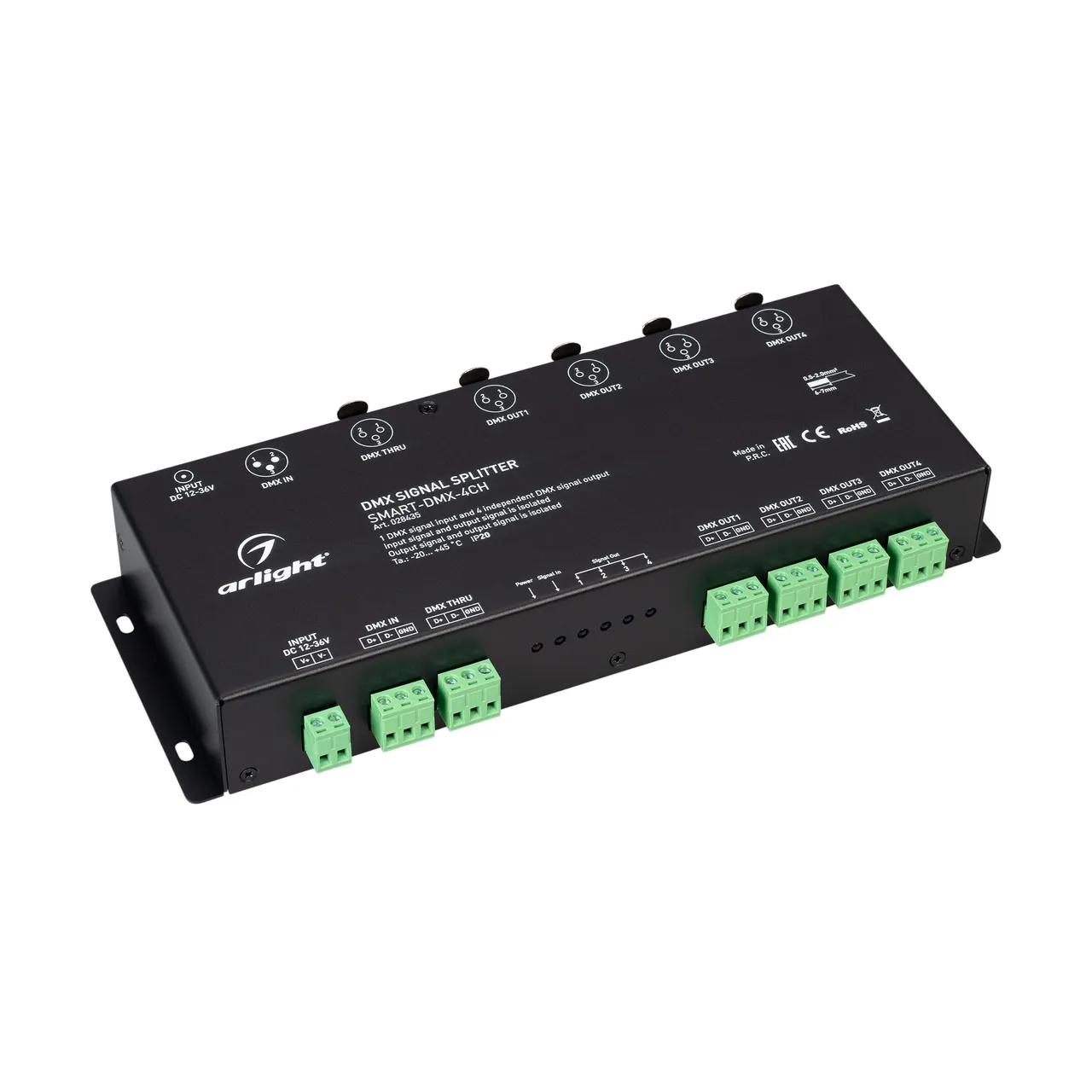 DMX-сплиттер SMART-DMX-4CH (12-36V, XLR3) 028435