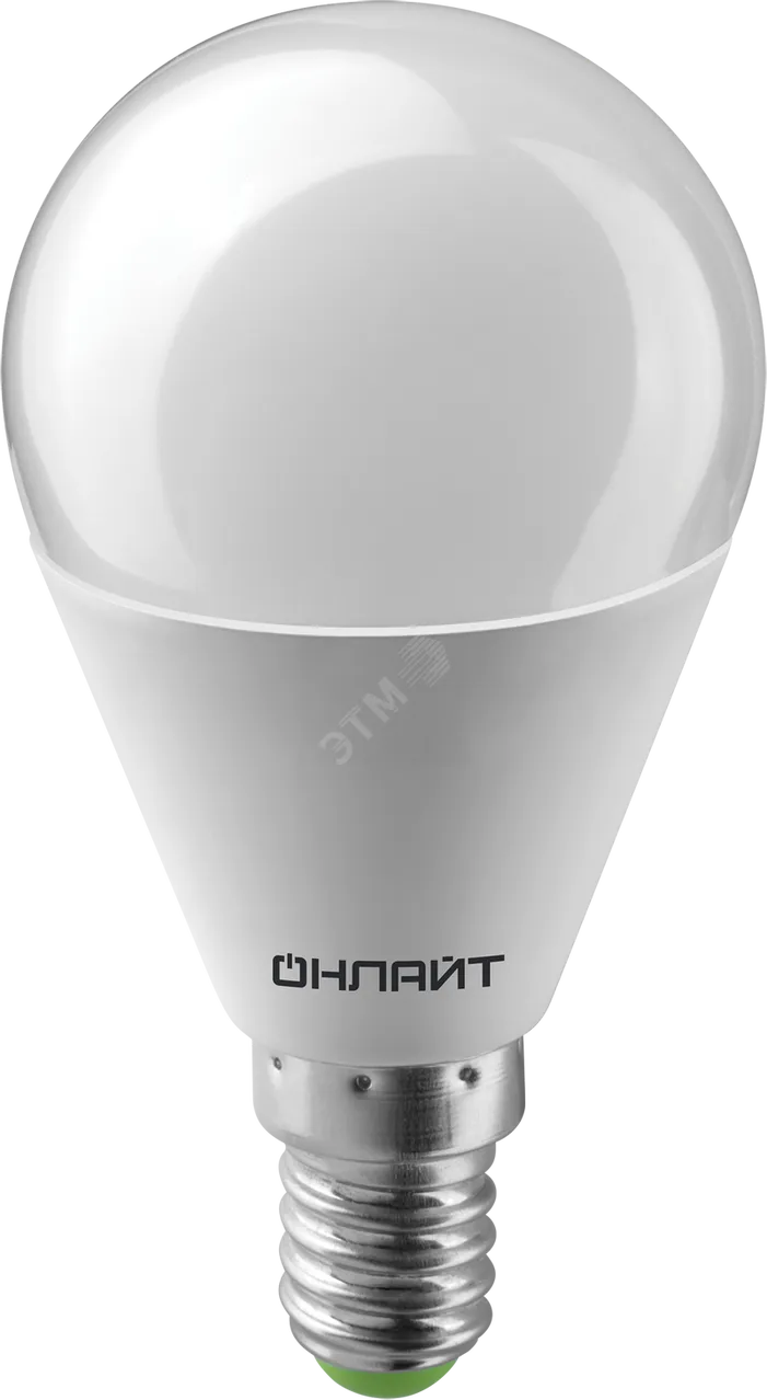 Лампа светодиодная LED 10вт Е14 теплый матовый шар 21217
