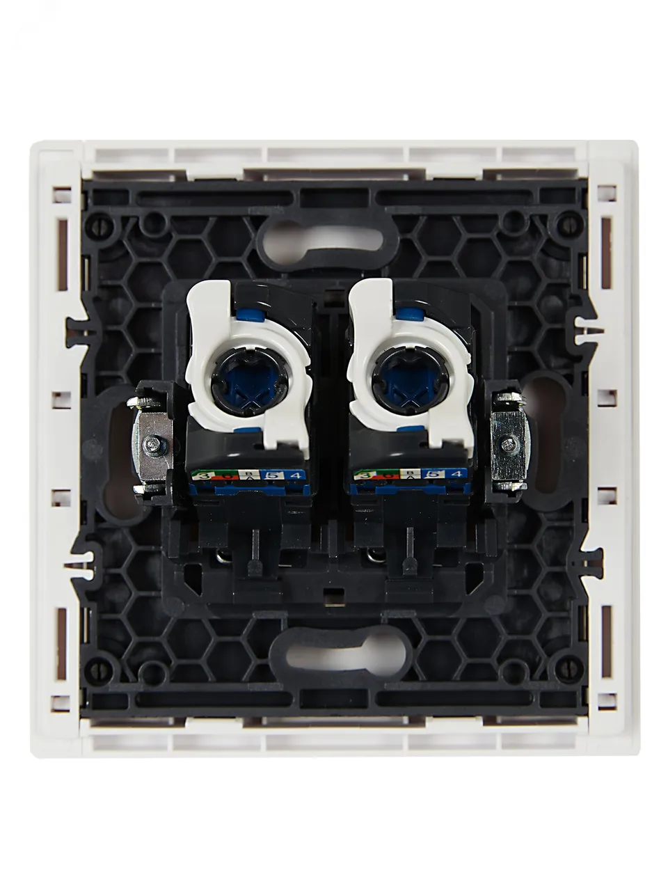 FORTE&PIANO Розетка компьютерная двойная RJ45 кат.6 FP234 белый IEK FP-K20-2-K01