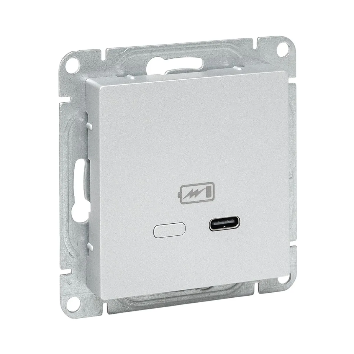 Механизм розетки USB-С, быстрая, алюминий Эпика EKF UP1-SOA-USBCF