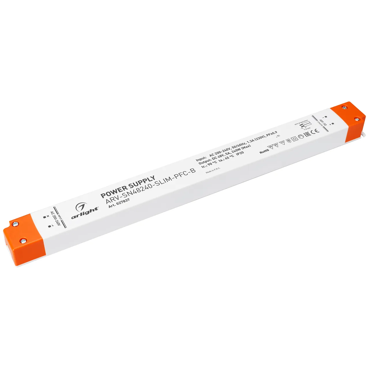 Блок питания ARV-SN48240-SLIM-PFC-B (48V, 5A, 240W) 027837