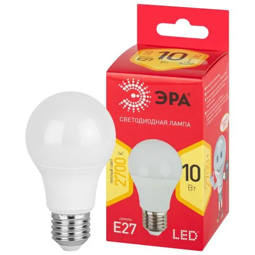 Лампа светодиодная RED LINE LED A60-10W-827-E27 R 10Вт A60 груша 2700К тепл. бел. E27 Б0049634