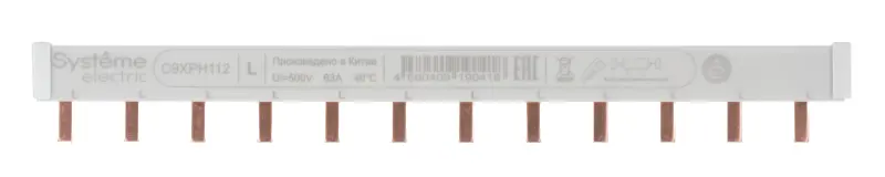 City9 Set Шина гребенчатая 1P (L1) шаг 18мм 12 модулей 63А C9XPH112