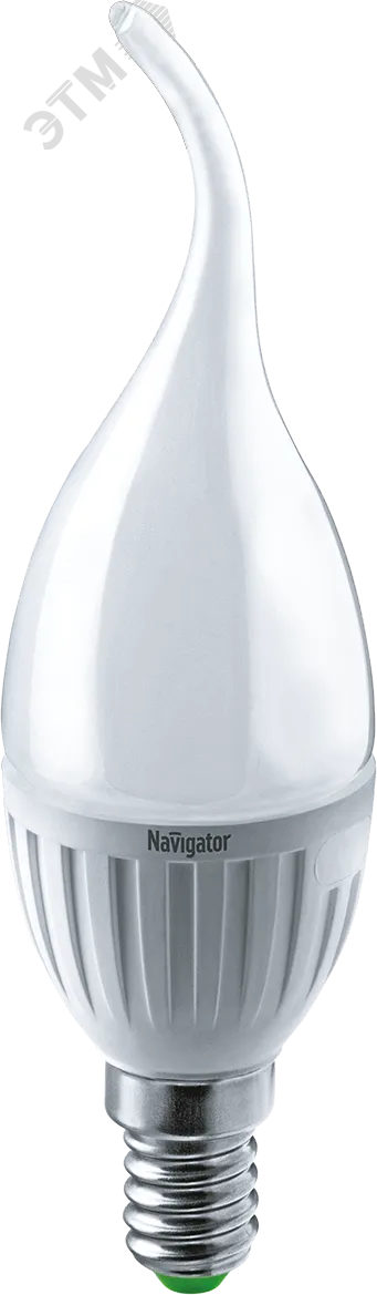 Лампа светодиодная LED 5вт E14 белый матовая свеча на ветру 20100