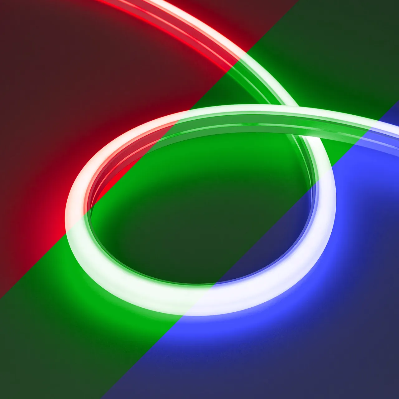 Лента герметичная MOONLIGHT-TOP-G120-16x15mm 24V RGB (12 W/m, IP67, 5m, wire x2) 042753