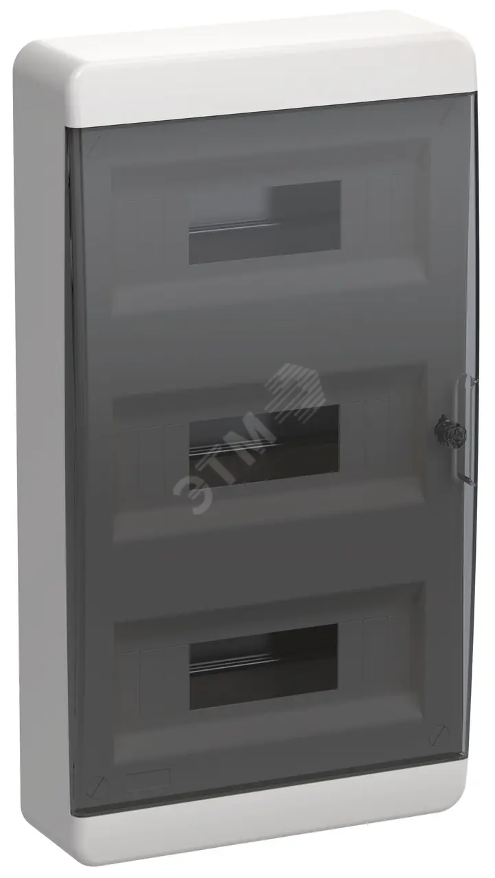 Корпус пластиковый ЩРН-П-36 IP41 черн. прозр. дверь TEKFOR TF5-KP12-N-36-41-K01-K03