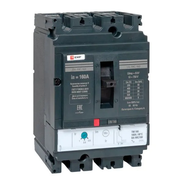Выключатель автоматический 3п 160/160А 36кА ВА-99C Compact NS PROxima mccb99C-160-160