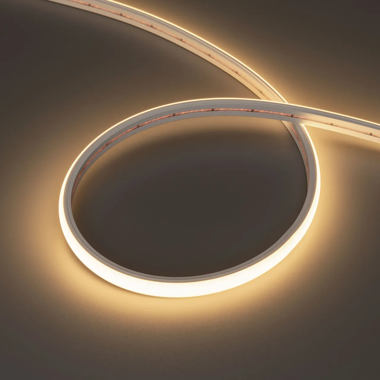 Лента герметичная MOONLIGHT-TOP-X320-11x7mm 24V Warm3000 (10 W/m, IP65, CSP, 5m, wire x2) 038317