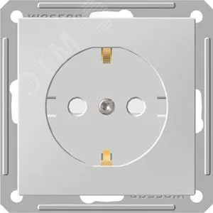 Розетка 1-м СП W59 16А IP20 с заземл. защ. шторки механизм бел. SE RS16-152-1-86