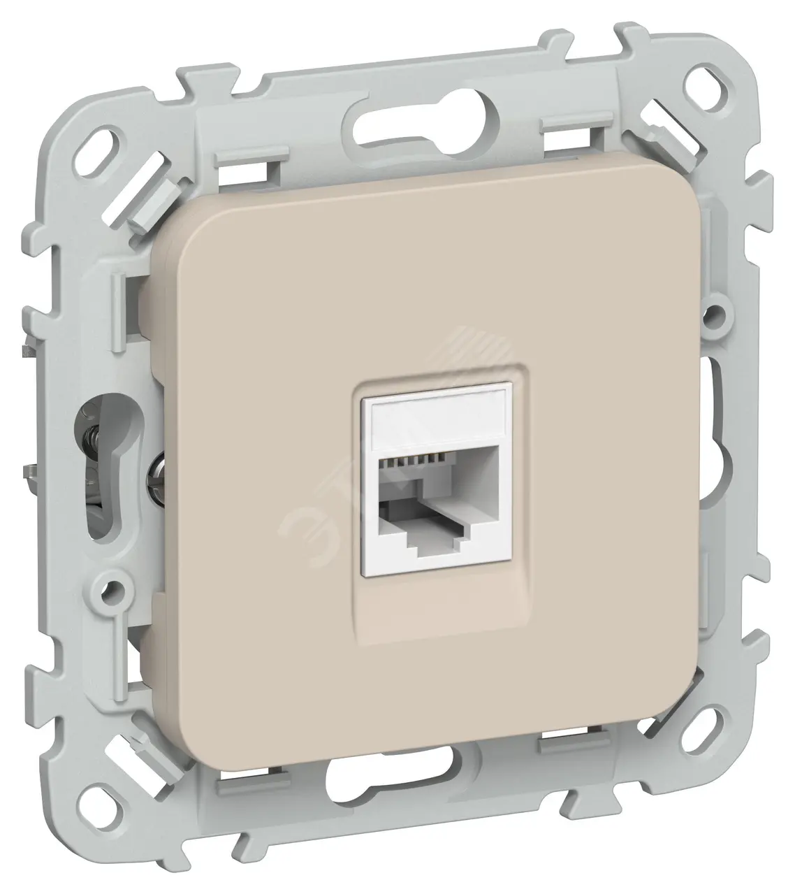 FLITE Розетка компьютерная RJ45 категория 5Е UTP РК5е-1-0-ФлЛ льняной IEK FI-K12-1-K88