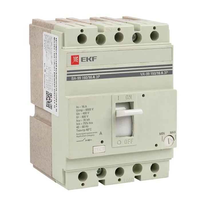 Выключатель автоматический ВА-99 160/ 16А 3P 35кА EKF PROxima mccb99-160-16