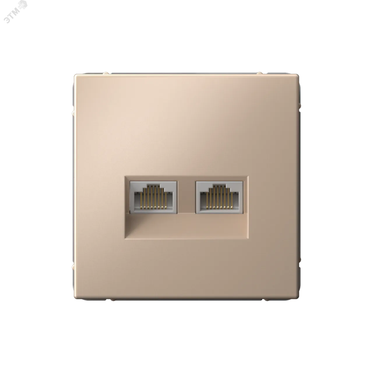 ARTGALLERY РОЗЕТКА двойная компьютерная RJ45+RJ45, кат. 5е, механизм, ПЕСОЧНЫЙ GAL001285