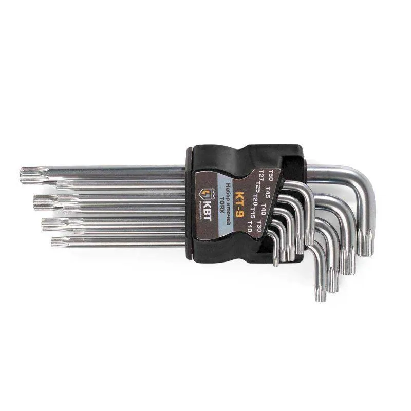 Набор ключей TORX КТ-9 (Т10-Т50) серия KBT-PROFESSIONAL
