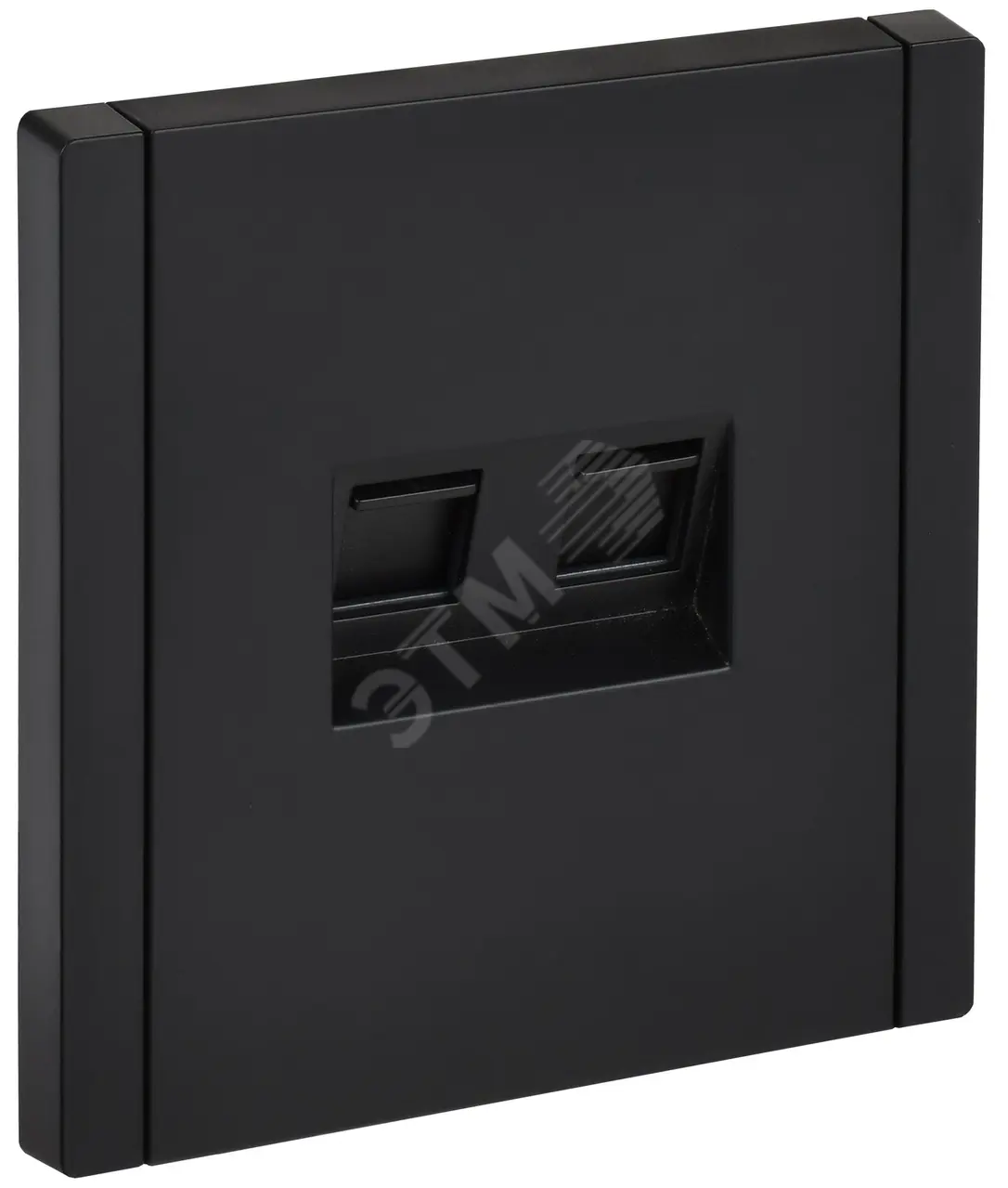 FORTE&PIANO Розетка компьютерная двойная RJ45 кат.5E FP133 черный IEK FP-K20-1-K02