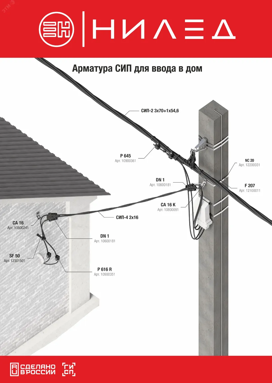 Зажим ответвительный P 645 (35-150/10-35кв.мм) (SLIW 15.1; P2X-95) 10900361
