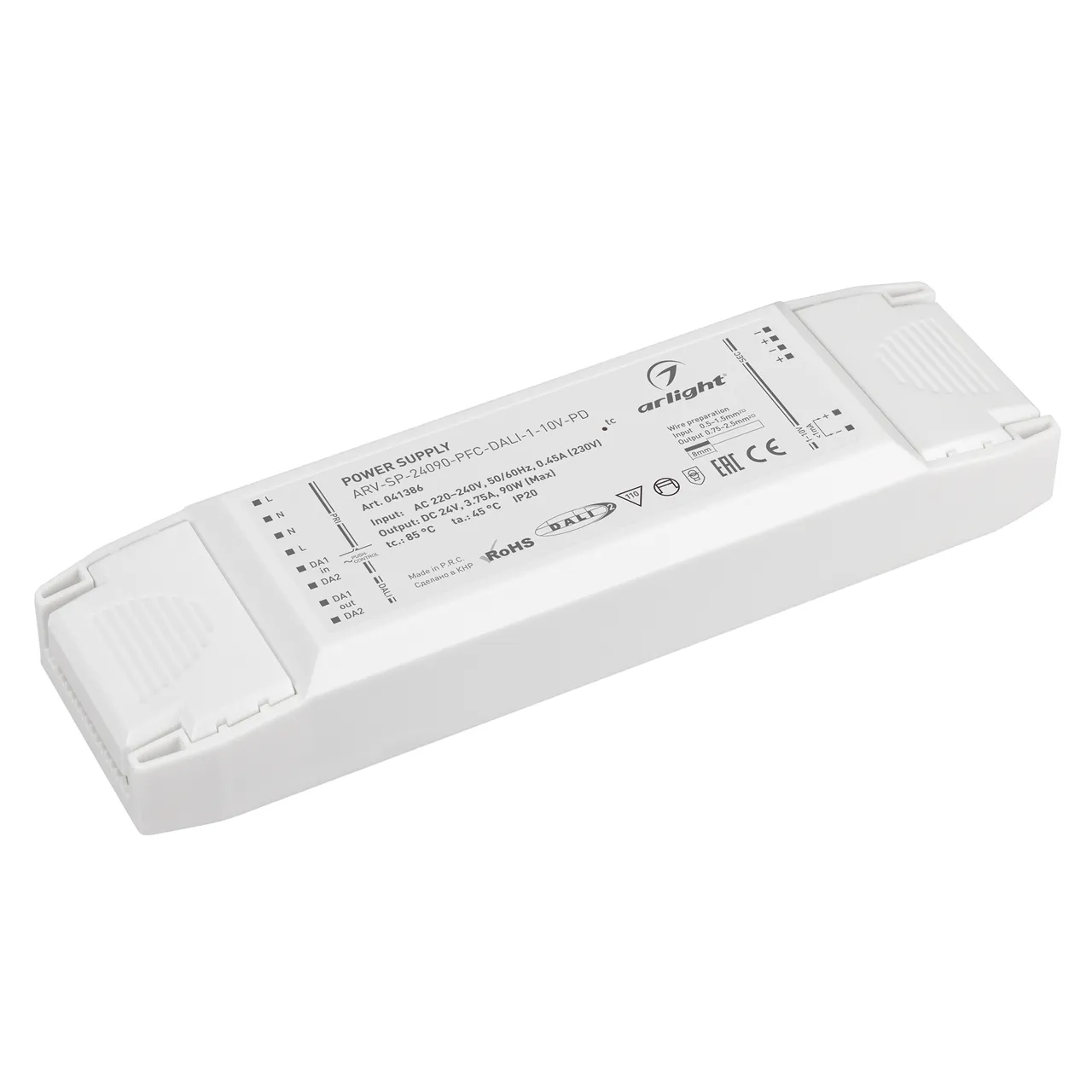 Блок питания ARV-SP-24090-PFC-DALI-1-10V-PD (24V, 3.75A, 90W) 041386