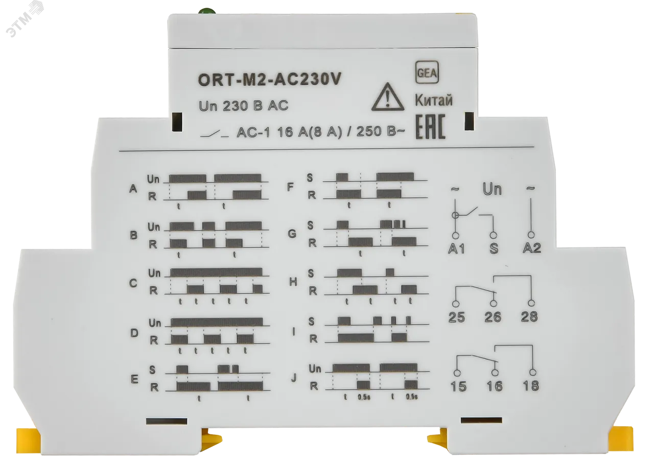 Реле времени ORT многофункциональное 2 конт. 230 В AС ORT-M2-AC230V