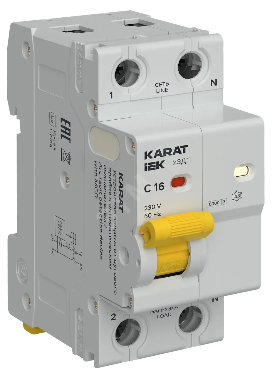 KARAT УЗДП c Автоматический выключатель 1P+N C 16A KA-DP11-1-016-C