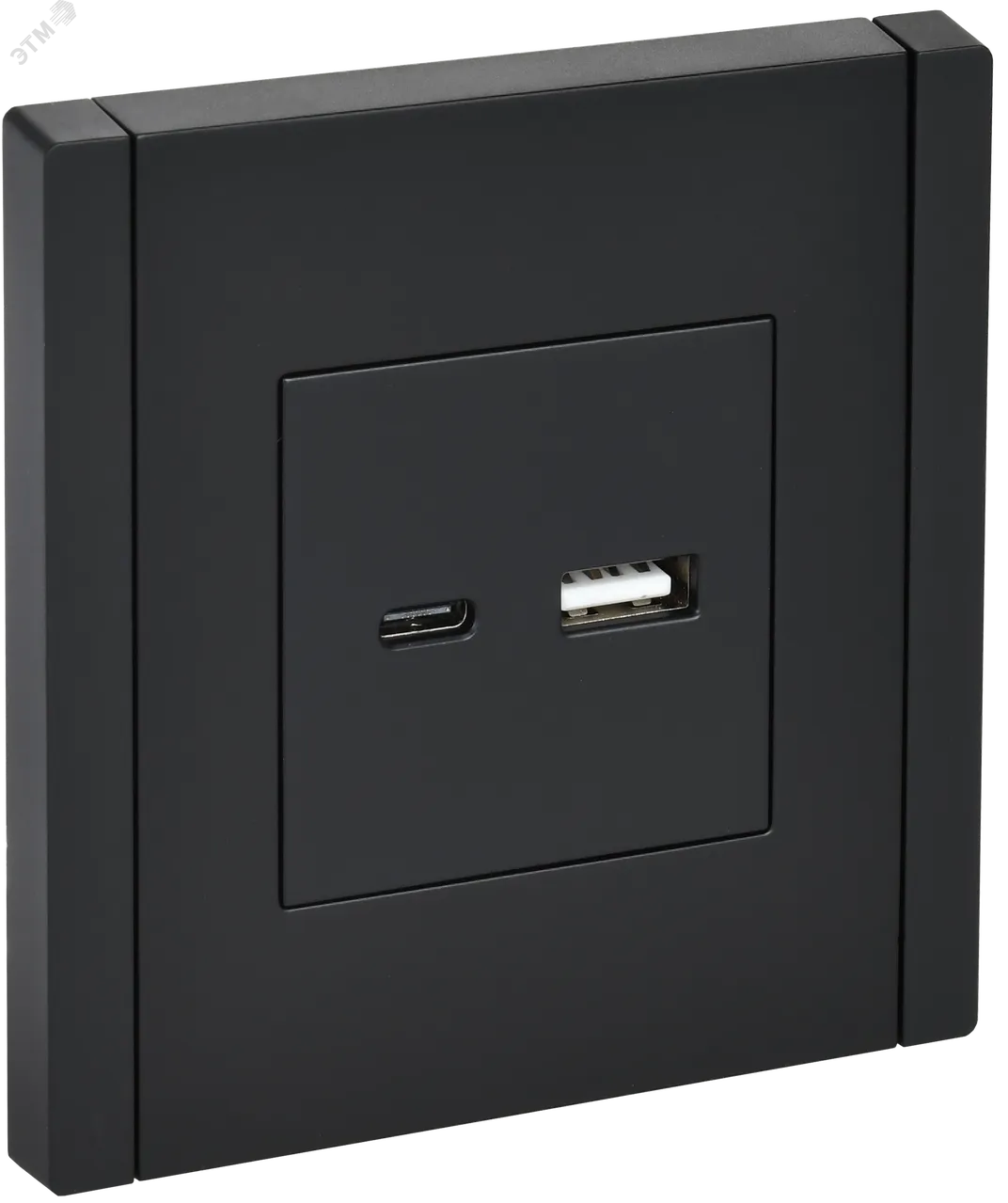 FORTE&PIANO Розетка USB A+C 3,1А FP150 черный IEK FP-U22-D31-K02