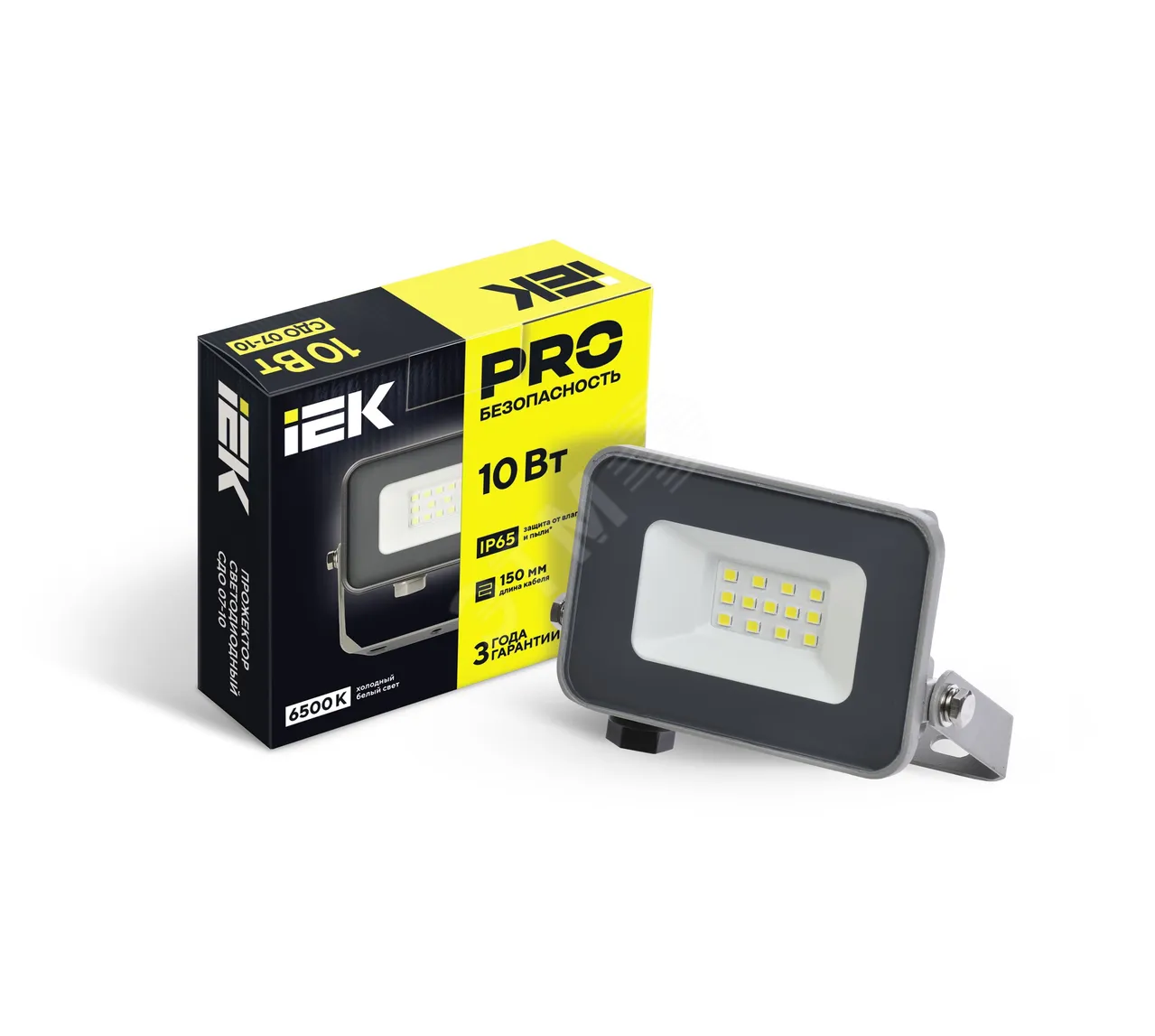 Прожектор светодиодный СДО 07-10 10Вт 6500К IP65 сер. LPDO701-10-K03