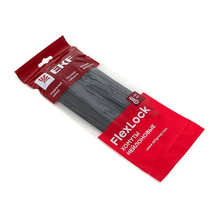 Хомут P6.6 3.6х150 FlexLock стандартный черн. (уп.100шт) PROxima plc-fl-ctsb-3.6x150