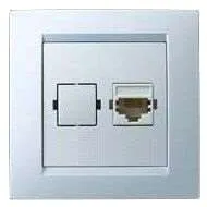 Розетка компьютерная СП Simon15 RJ45 IP20 бел. Simon 1590598-030