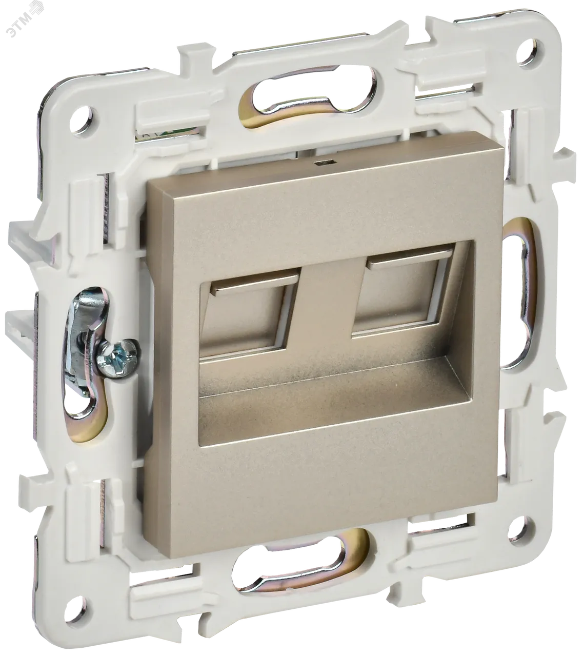 SKANDY Розетка компьютерная двойная RJ45 кат.5E SK-K03Sh шампань IEK SK-K20-1-K37