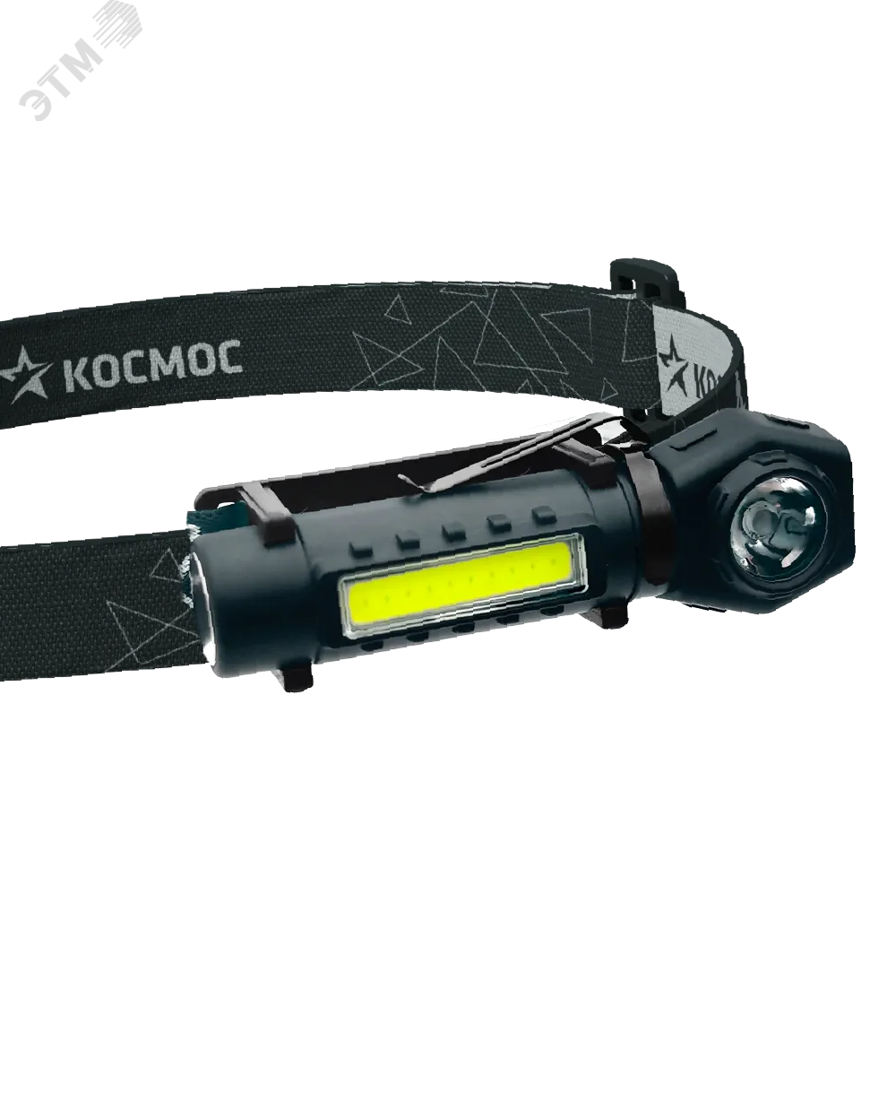 Фонарь аккумуляторный налобный 3Вт LED+3Вт COB LED с коллиматорной линзой Li-ion 18650 1200мА.ч корпус ABS-пластик USB-шнур type C магнит на корпусе зажим для крепления регулируемый эласт. ремешок KOC508Lit