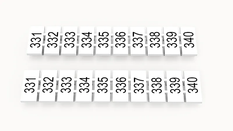 Маркировка (полоска) ZB5-10P-19-255Z(H)