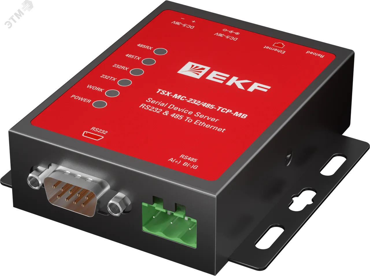 Преобразователь RS-232/485 в Ethernet, Modbus TCP/RTU/ASCII TSX EKF