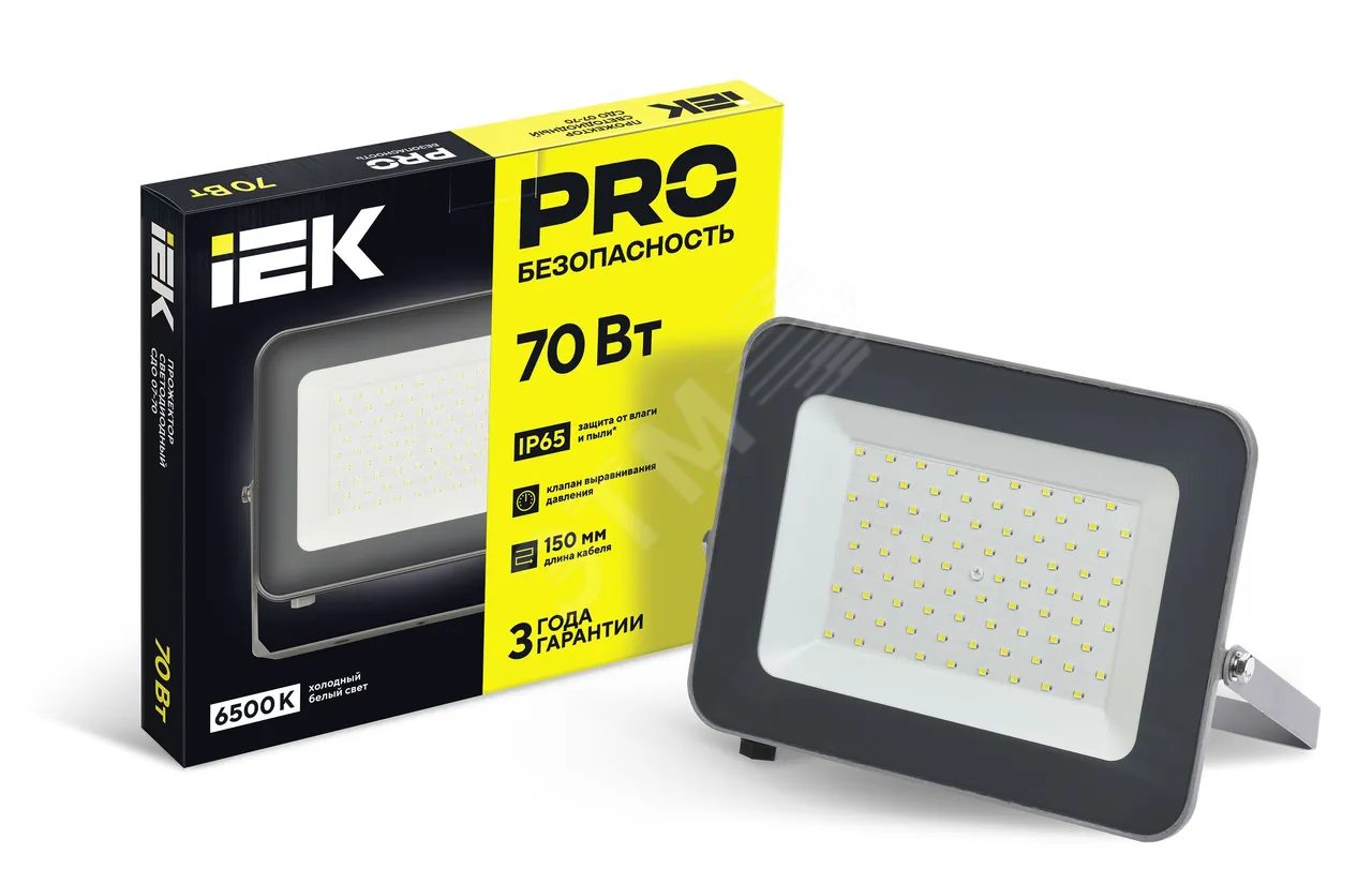 Прожектор светодиодный СДО 07-70 70Вт 6500К IP65 сер. LPDO701-70-K03