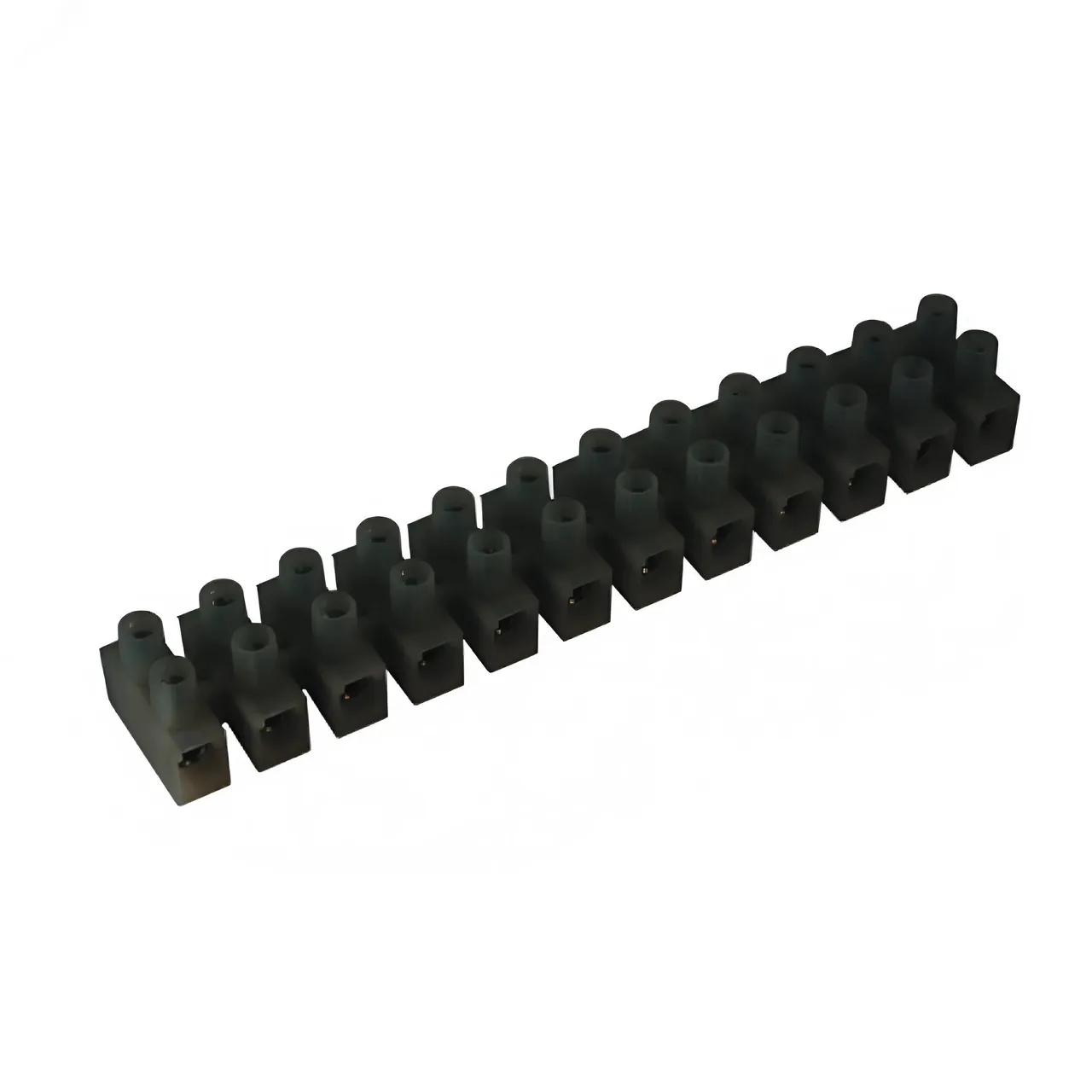 КЛЕММНИК Полипропилен черный, 12р, 85°С, 450V, 24A, 2.5мм.кв 43112PL/R