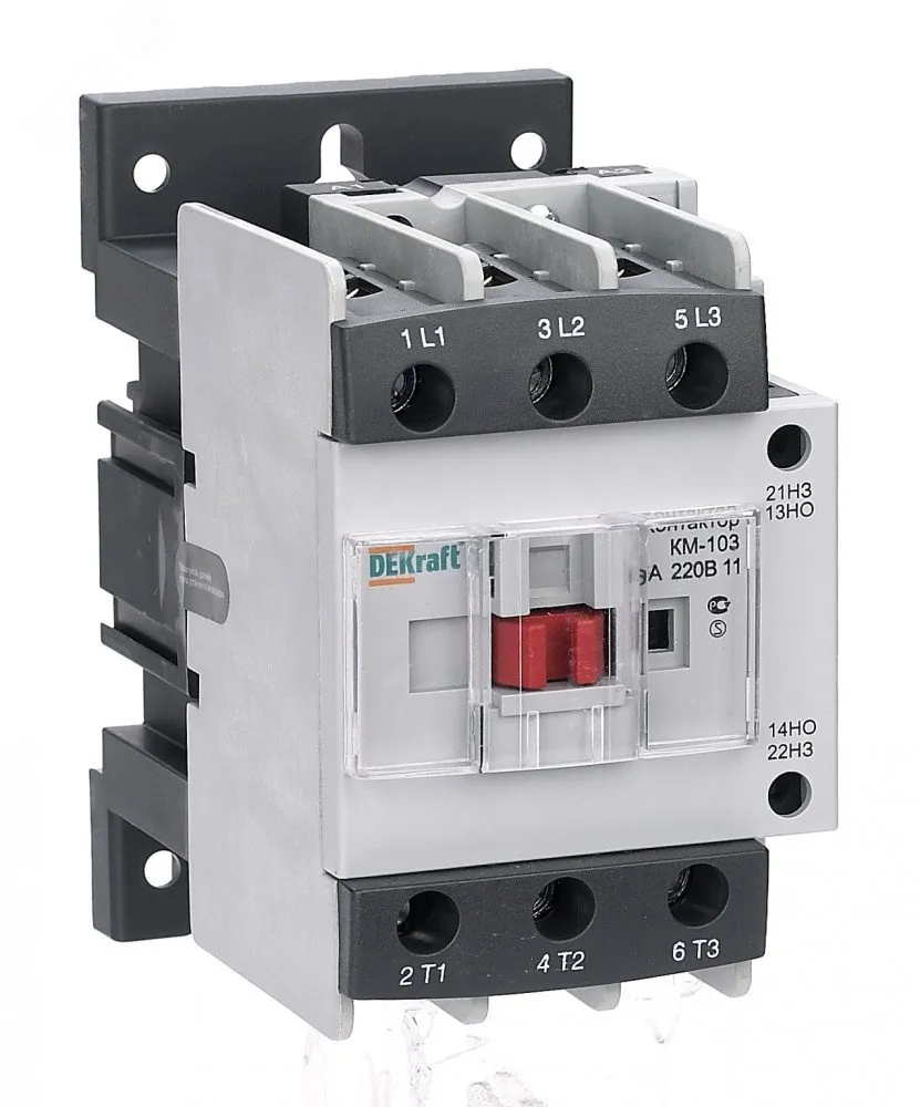 Контактор КМ-103 65А кат. 220В AC 1НО+1НЗ AC-3 22138DEK