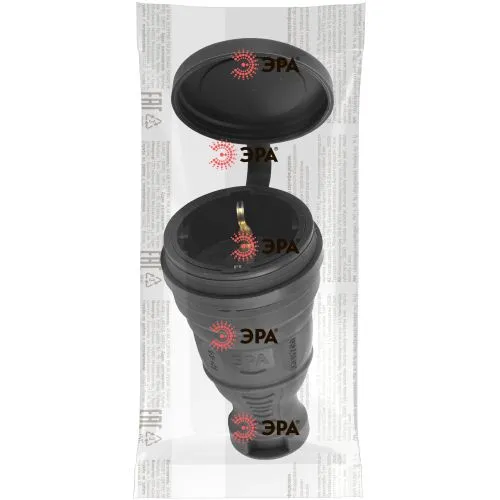 Разъем каучуковый с заземл. прям. 16А IP44 черн. Б0044541