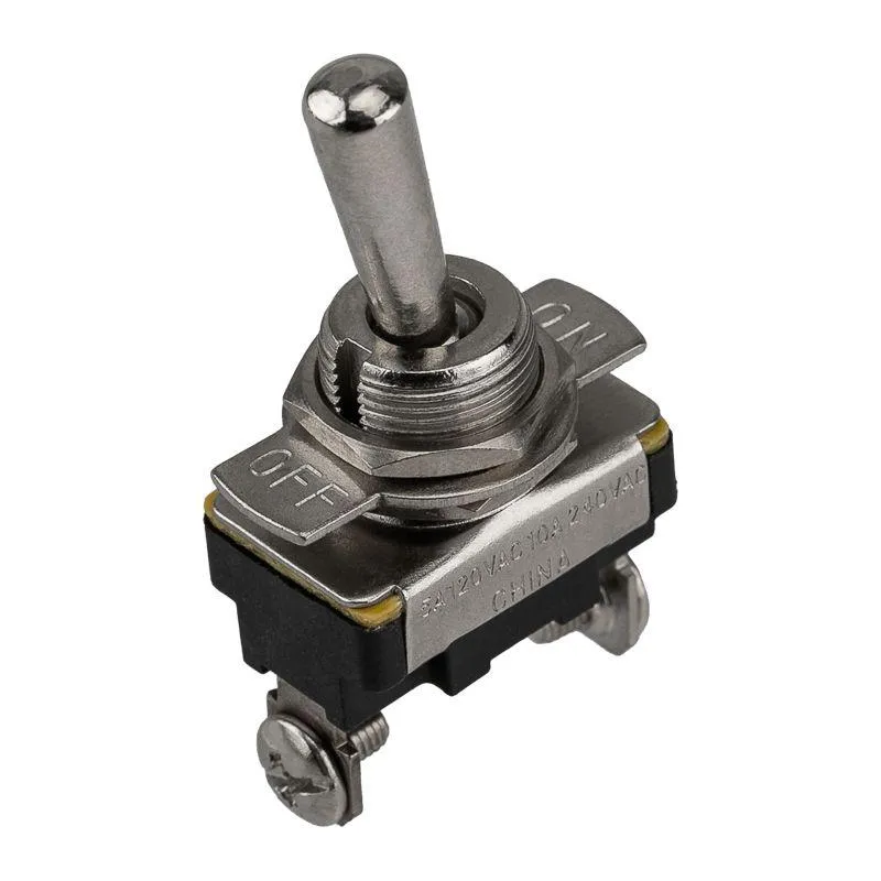 Тумблер 220V 10А (2c) ON-OFF однополюсный Mini (ASW-23) (в упак. 1шт.) 06-0330-A