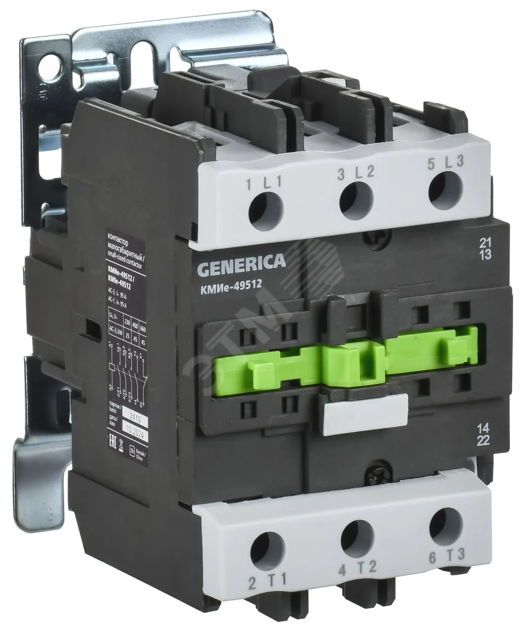 Контактор КМИе-49512 95А 400В/АС3 1НО; 1НЗ KKME41-095-400-11