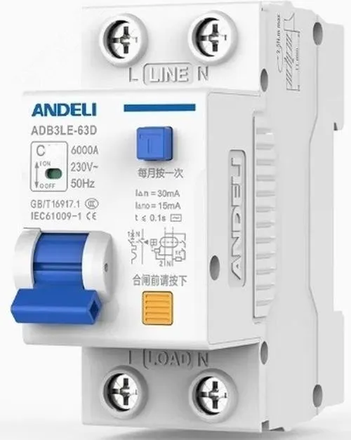 ДИФ. АВТ. ВЫКЛ. ADB3LE-63D 1P+N 16А 30MA