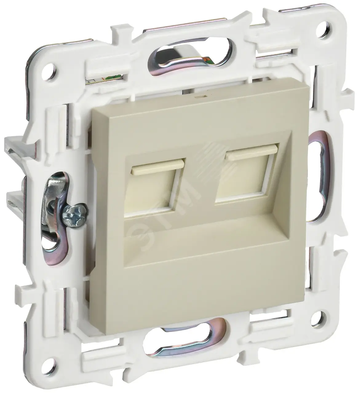 SKANDY Розетка компьютерная двойная RJ45 кат.5E SK-K03B бежевый IEK SK-K20-1-K10