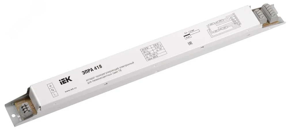 ЭПРА 418 для линейных ЛЛ Т8 LLV418D-EBFL-4-18