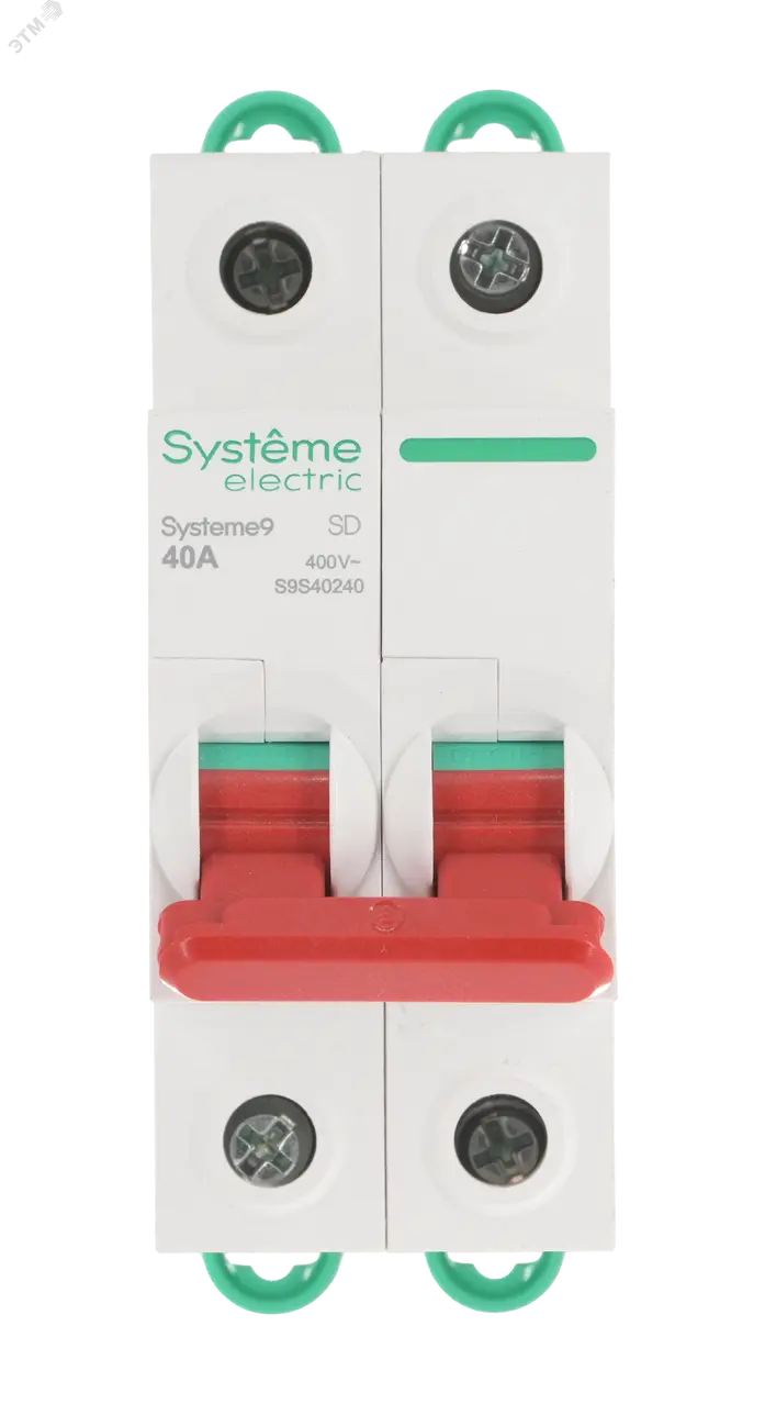Выключатель нагрузки (ВН) 2P 40A 400В Systeme9 S9S40240