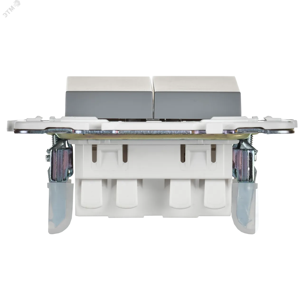 SKANDY Выключатель 2-клавишный проходной 10А SK-V05Gr серый IEK SK-V22-0-10-K03
