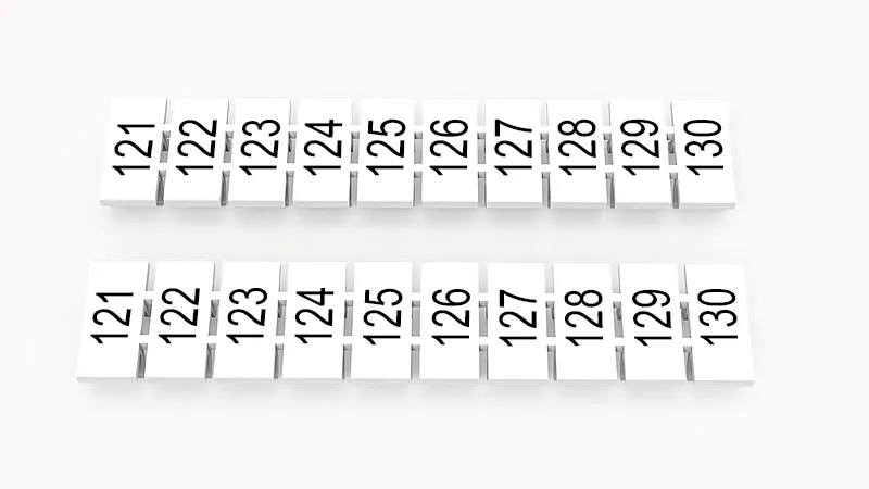 Маркировка (полоска) ZB5-10P-19-832Z(H)