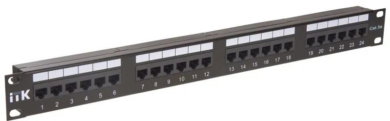 Патч-панель 1U кат.5E UTP 24 порта Dual IDC PP24-1UC5EU-D05