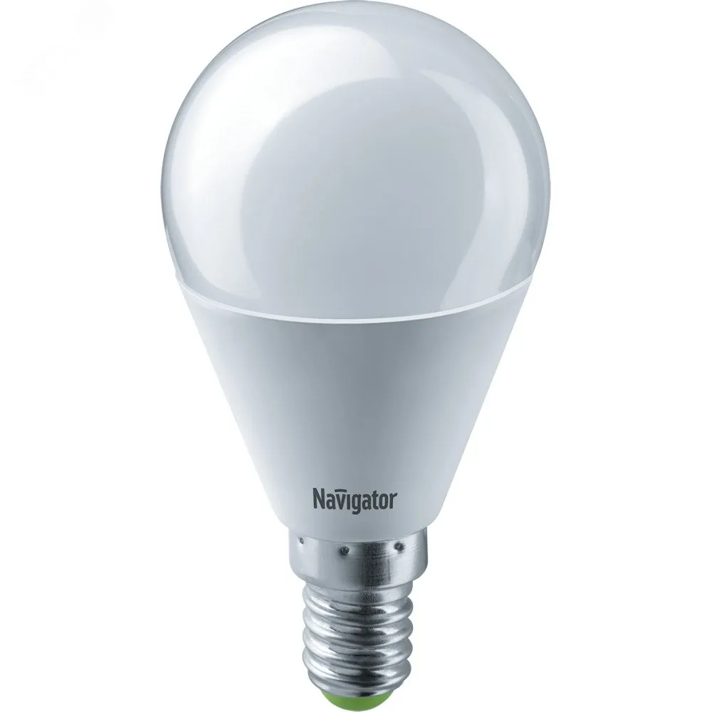 Лампа светодиодная LED 5вт E14 белая шар 18858
