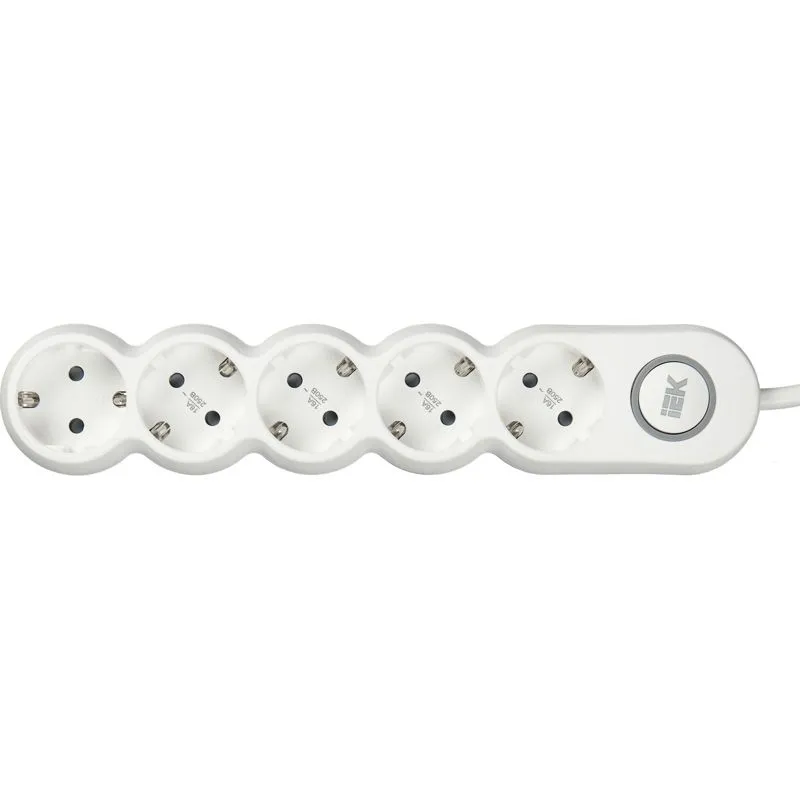 Удлинитель 5х1.5м с заземл. 16А IP20 Uno У05В 2P+PE 250В 3х1.5 WYP53-16-05-D15-ZK